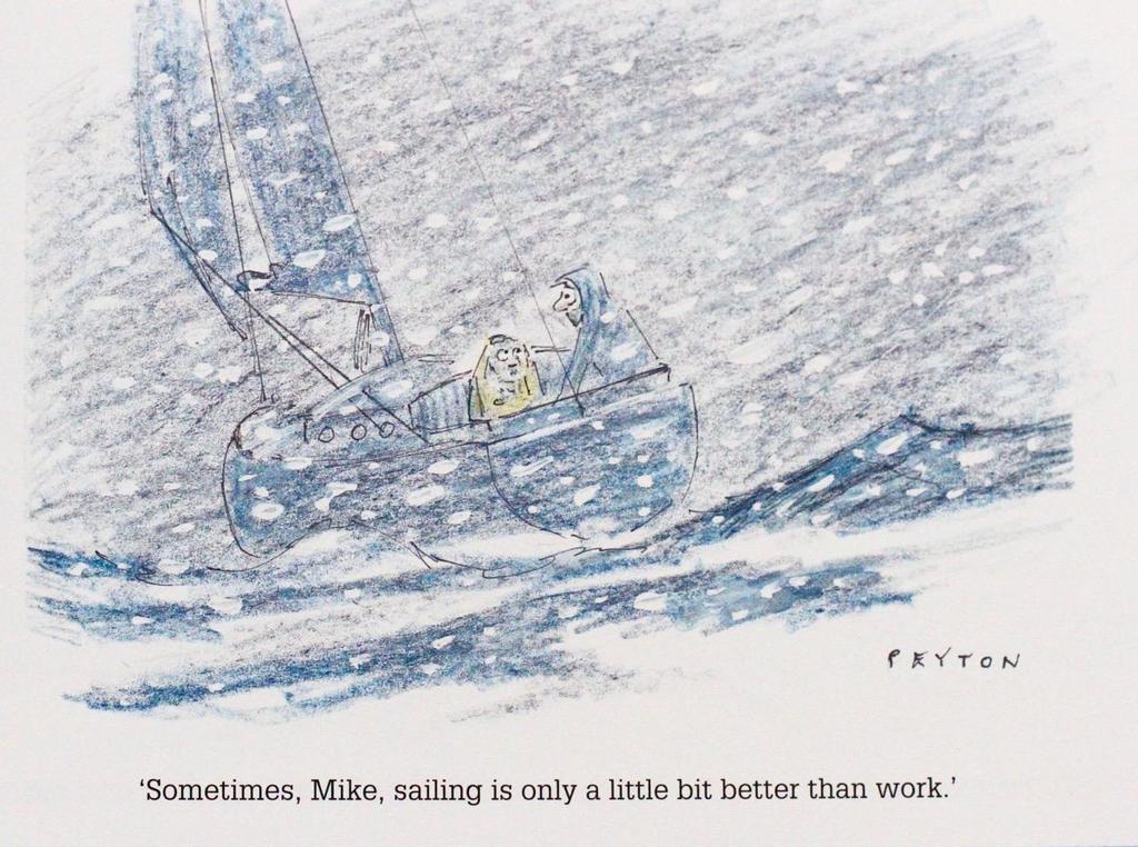 One of Mike's favourite cartoons from his Winter sailing collection © SW